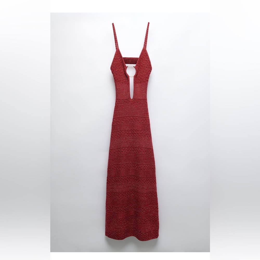 Zara Knot Dress with Buckle and Cutout Detail